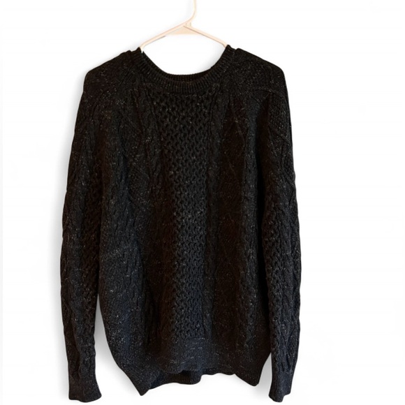 Polo Ralph Lauren 100% Cotton Men’s Cable Knit Dark Gray Sweater - Picture 2 of 5